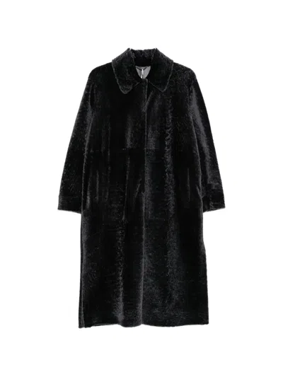Manzoni 24 Long-sleeves Coat In Black