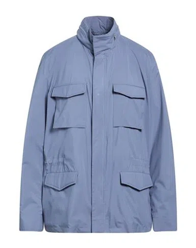 Manzoni 24 Man Jacket Slate Blue Size 48 Polyester In Orange