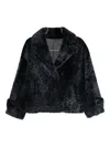 Manzoni 24 Shearling Button-closure Jacket In Blue