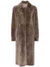 Manzoni 24 Shearling Coat In Braun