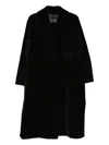 Manzoni 24 Shearling Collared Coat In Black