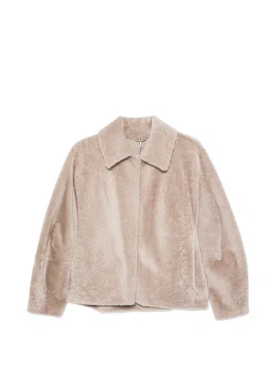 Manzoni 24 Shearling Jacket In Neutral
