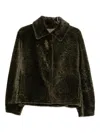 Manzoni 24 Shearling Jacket In Green