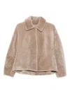 Manzoni 24 Shearling Jacket In Neutral