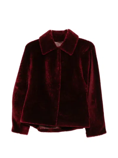 Manzoni 24 Shearling Jacket In Red