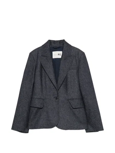 Manzoni 24 Single-breasted Notch-lapel Jacket In Gray