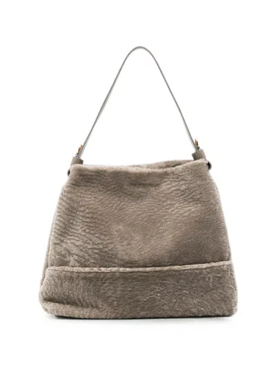 Manzoni 24 Top-handle Tote Bag In Brown