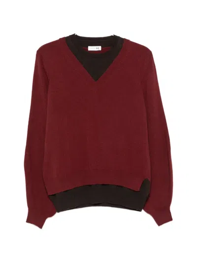 Manzoni 24 V-neck Sweater In Red