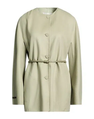 Manzoni 24 Woman Coat Sage Green Size 6 Wool