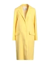 Manzoni 24 Woman Coat Yellow Size 16 Wool In Yellow