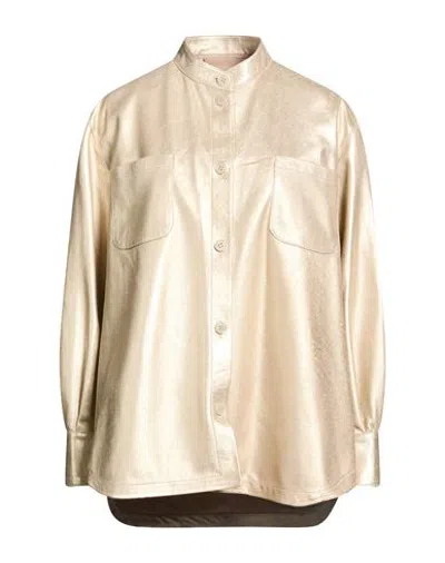 Manzoni 24 Woman Jacket Gold Size 2 Lambskin