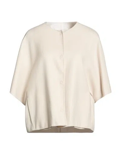 Manzoni 24 Woman Jacket Ivory Size 6 Wool In Neutral