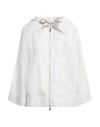 Manzoni 24 Woman Jacket Off White Size 16 Linen, Polyester, Polyamide In Off White