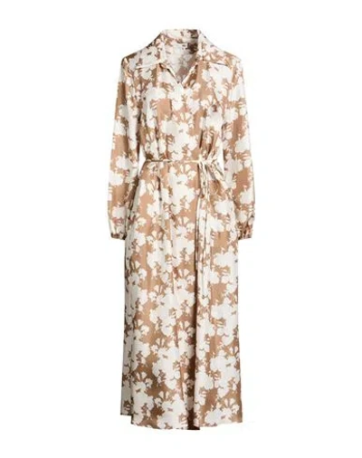 Manzoni 24 Woman Maxi Dress Light Brown Size 2 Silk