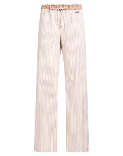 Manzoni 24 Woman Pants Beige Size 6 Cotton, Silk In Pink