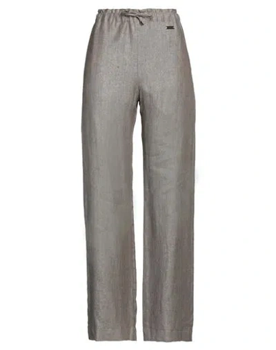 Manzoni 24 Woman Pants Khaki Size 6 Linen, Polyester, Polyamide In Beige