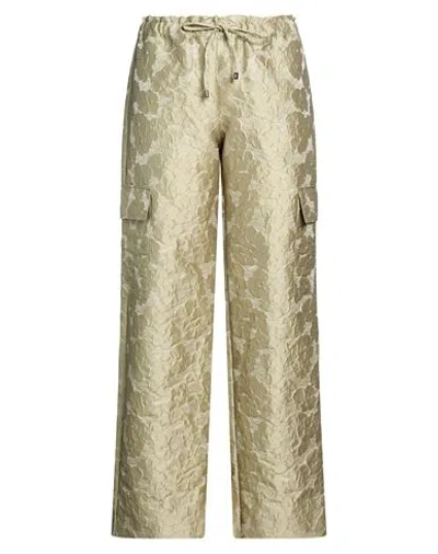 Manzoni 24 Woman Pants Sage Green Size 6 Polyester, Silk, Polyamide In Brown