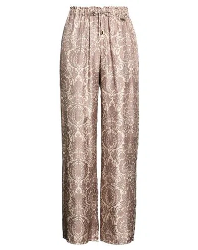 Manzoni 24 Woman Pants Taupe Size 8 Silk In Grey