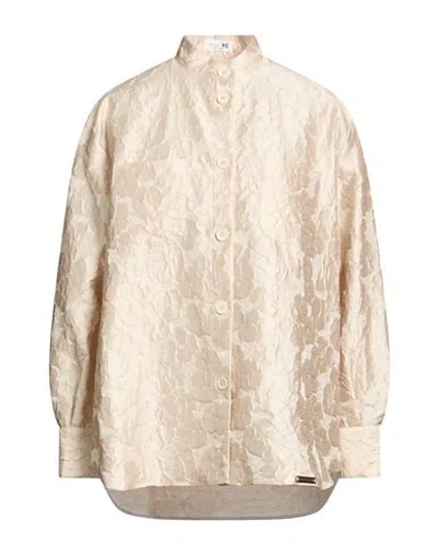 Manzoni 24 Woman Shirt Beige Size 6 Polyester, Silk, Polyamide In Gold