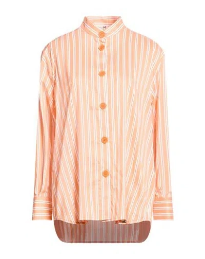 Manzoni 24 Woman Shirt Mandarin Size 4 Cotton, Silk In Multi