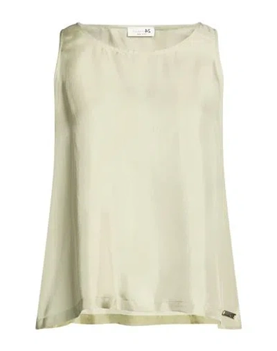 Manzoni 24 Woman Top Sage Green Size 6 Silk In Neutral