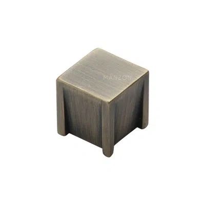 Manzoni Bureau Knob In Burnished Brass