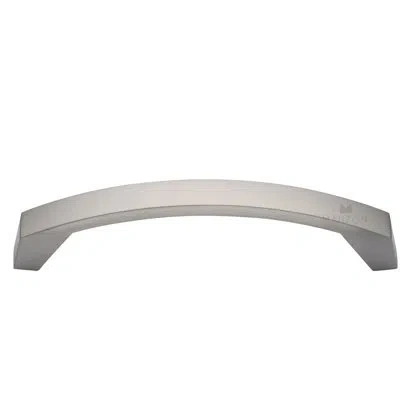 Manzoni Curved 6 5/16" Center To Center Bar Pull In Satin Nickel