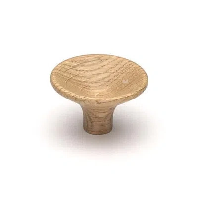 Manzoni Designer Wood Mid Century Knob In Oak