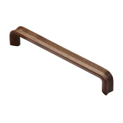 Manzoni Groove Designer Wood 8.8125" Center To Center Bar Pull In Walnut