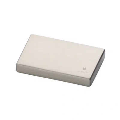 Manzoni Modern Flat Cabinet Knob In Satin Nickel