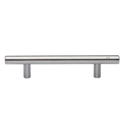 Manzoni Modern Round Bar Cabinet Pull In Satin Stainless