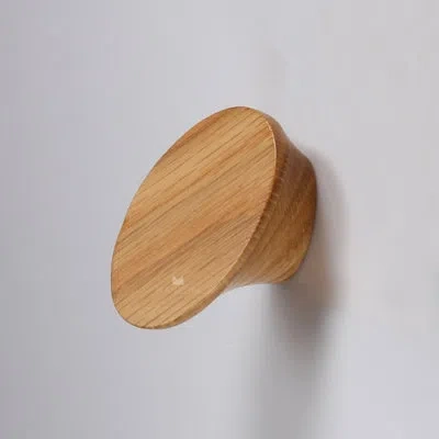 Manzoni Oversized 2 3/8" Length Oval Knob In Oak