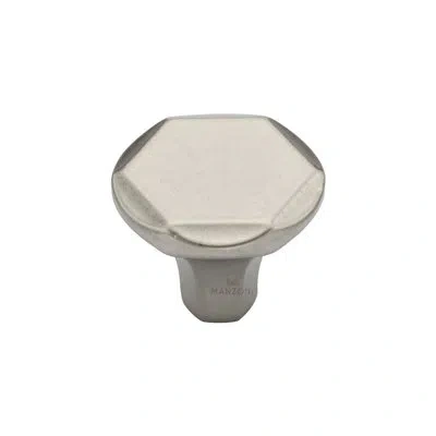 Manzoni Parisian Hex Cabinet Knob In Vintage Nickel