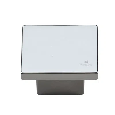 Manzoni Square Knob In Polished Chrome