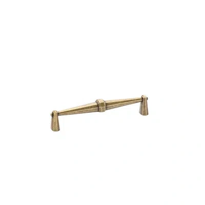 Manzoni Terre Hex Cabinet Pull In Distressed Brass