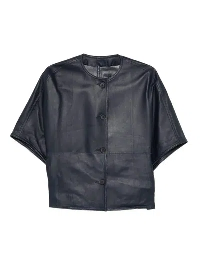 Manzoni24 Nappa Cape In Blue