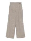 Manzoni24 Tweed Pants In Brown