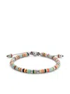 Maor Malli African Disc Bracelet In Lt Blue Mix In Silver