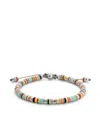 Maor Malli African Disc Bracelet In Lt Blue Mix In Silver