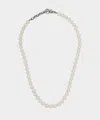 Maor Silver Perla Linka Necklace With White Pearls In Silver