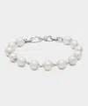 Maor Sterling Silver Consi Bracelet With White Pearls In Silver