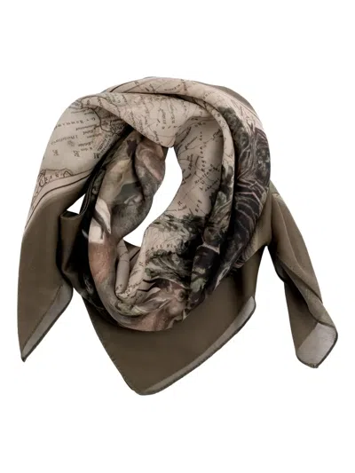 Maouli Saïda Print Scarf In Brown