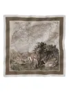 Maouli Saïda Printed Scarf In Brown