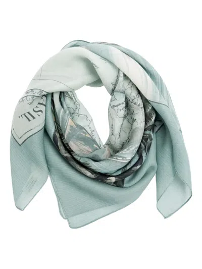 Maouli Salamao Printed Scarf In Blue