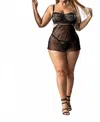 Mapalé 2 In 1 Bandeau Babydoll Set - Plus In Black In Black
