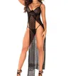 Mapalé Eloise Long Nightgown In Black In Black