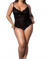 Mapalé Empower Striped Lace Bodysuit - Plus In Black In Black