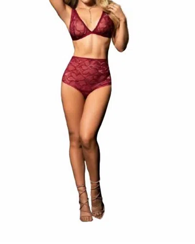 Mapalé Exquisite 2 Piece Bra Set In Burgundy
