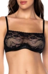 Mapalé Mapale Floral Lace Underwire Bra & Open Back Panties Set In Black