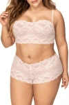 Mapalé Mapale Lace Bralette & Boyshorts Set In Ivory
